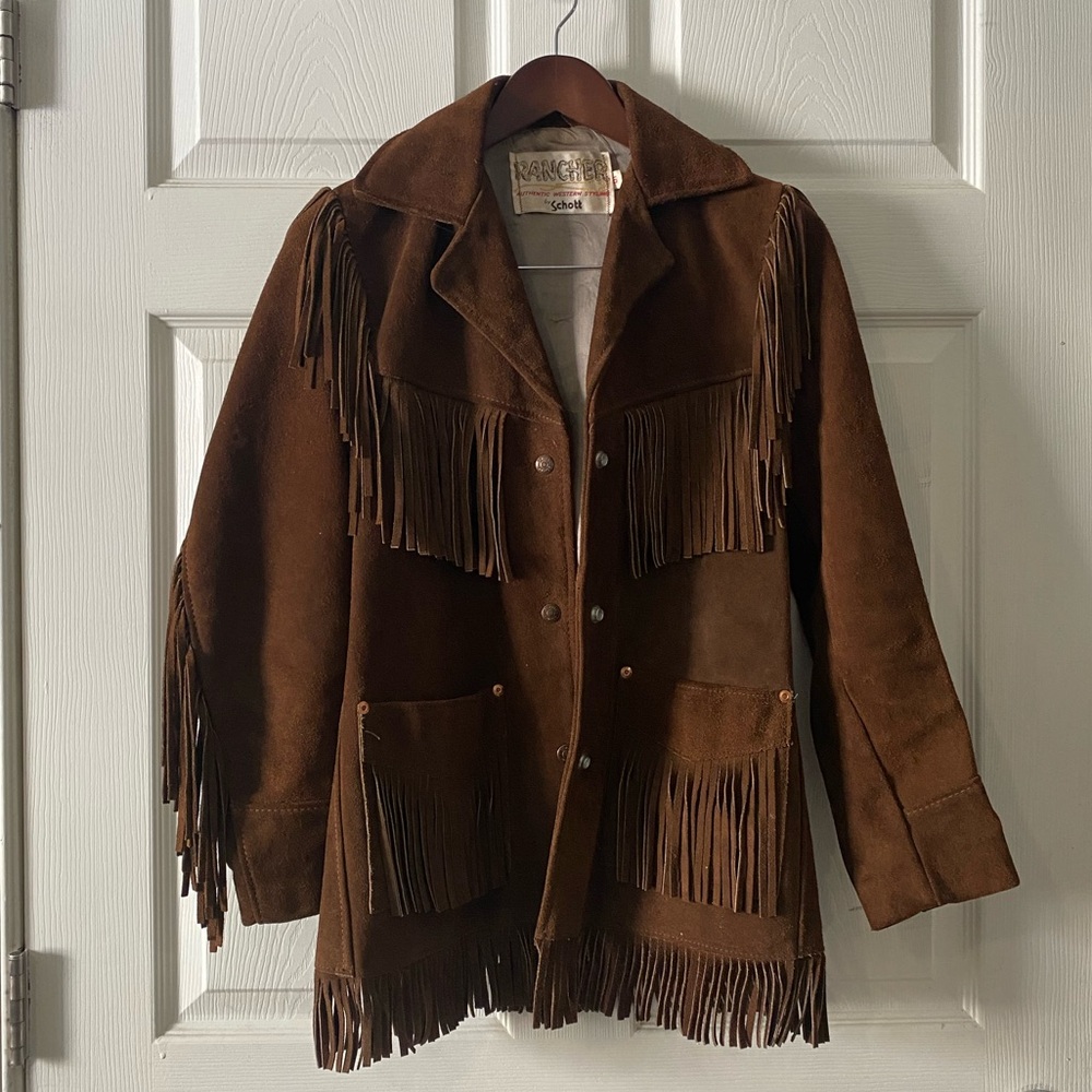 Vintage Western Tassel Leather Jacket